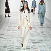 简约高级知性穿搭女 秀场同款 经典 米白色真丝羊毛西服套装 初茵女装