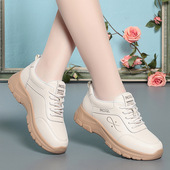 进口一件厚底休闲运动鞋 软底妈妈鞋 女中年女鞋 百搭旅游小白鞋