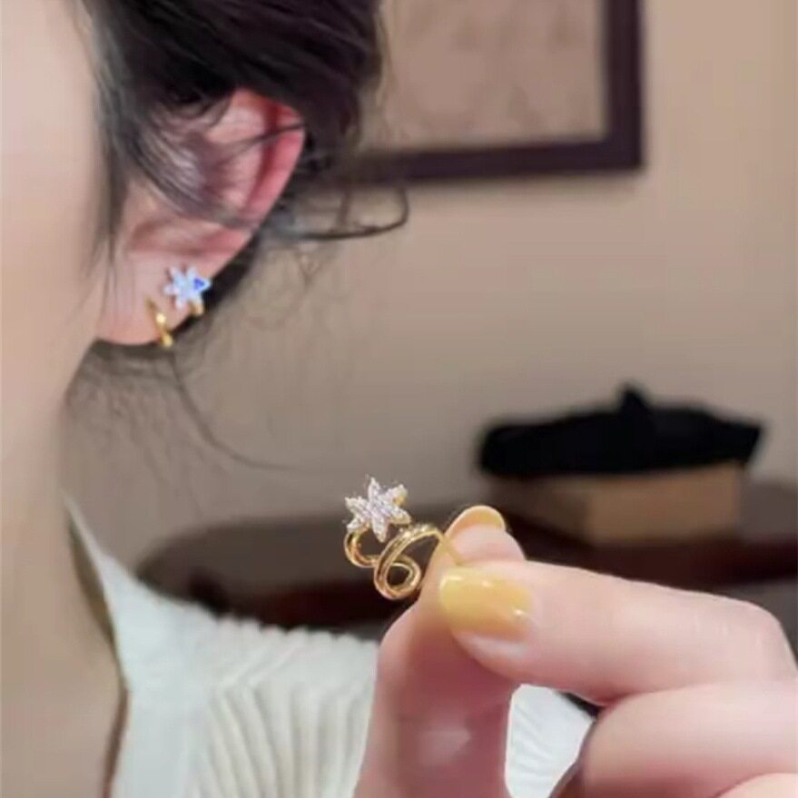 德国气质极简风六芒星耳钉耳环女设计感小款时尚配饰新款耳饰潮