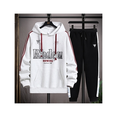 大牌高端款连帽卫衣两件套男孩初高中生学生外套岁青少年装上衣