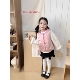 马甲 韩系改良款 进口新年款 重磅国风纯色百搭上衣配粉色马甲套装