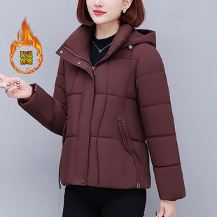 时尚 棉袄女士新款 洋气小个子加厚保暖棉服外套上衣 短款 明星同款