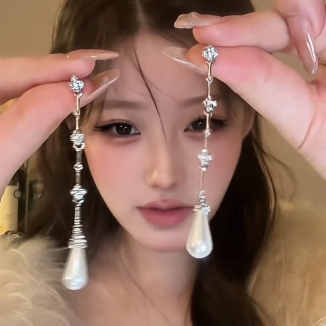 德国法式复古长款优雅耳钉耳环女设计感超仙气质少女感配饰新款潮