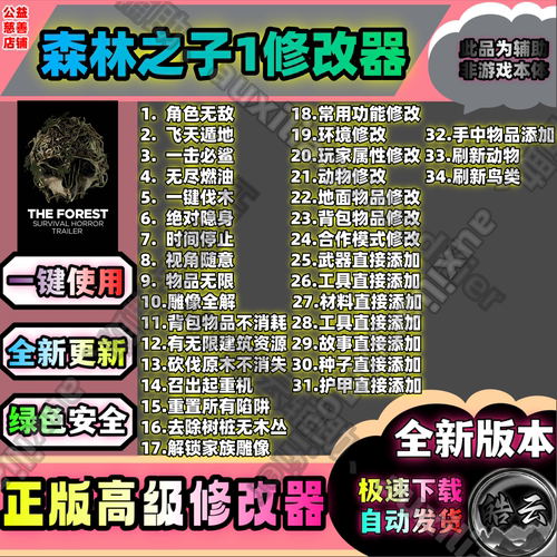 迷失森林1辅助/森林1辅助/Steam/多人/联机/辅助/永久/安全/包更