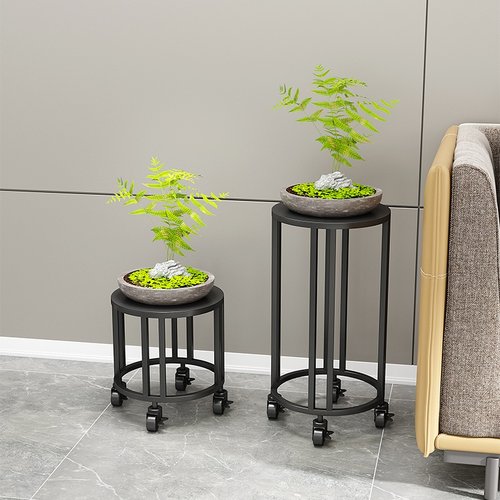 客厅落地式花架特大号带轮可移动