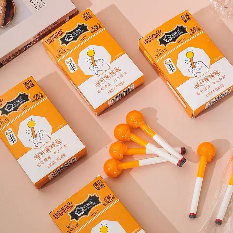 网红爆款创意烟杆棒棒糖趣味便宜创意网红水果味糖果学生零食搞笑