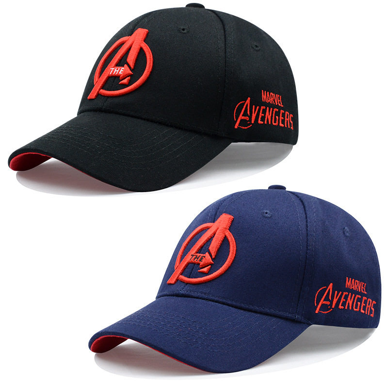 英雄帽子 复仇联盟周边logoA字鸭舌帽棒球帽 个性绣花遮阳帽子