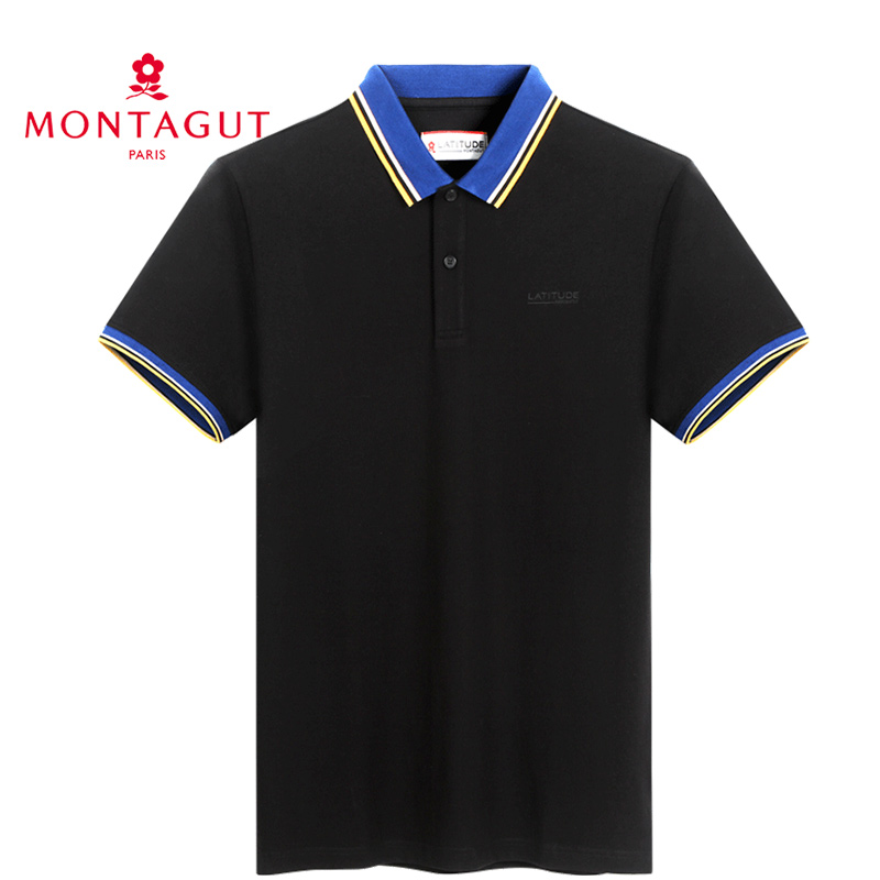 montagut/梦特娇t恤男短袖 2019年夏季新款法国中老年 冰丝polo衫
