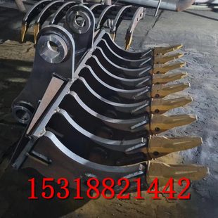 厂家直销60挖掘机翻地耙子多齿松土器 挖机配件挖药材 多齿翻地耙