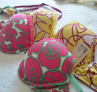 清仓greta最爱 妩媚之花妖娆印花高端文胸70A70B70C80A80B80C75B