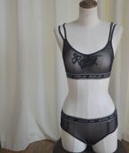 交叉肩带高端文胸套装 意大利R PLAY出口运动休闲网眼背心式 75b70c