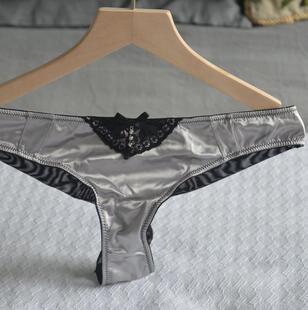 欧美专柜出口 银装素裹 丝光之美拼接高端内裤底裤三角裤