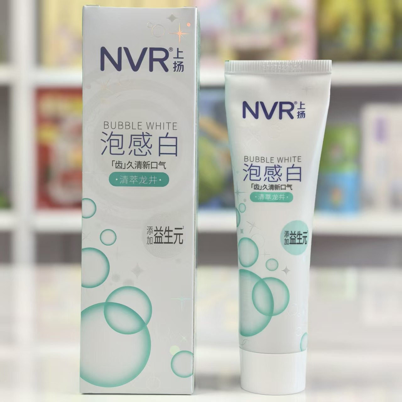 上扬泡感白青萃龙井密泡牙膏