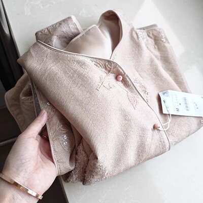 篙级感！新中式国风~重工立体玫瑰刺绣亮片肌理感宽松休闲外套女