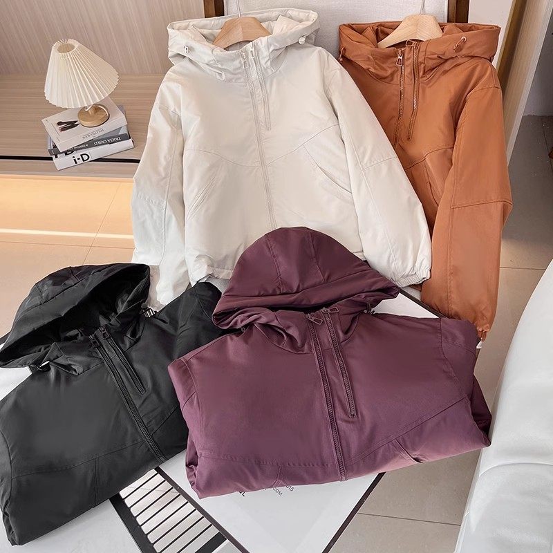 UXINYIHUI连帽棉服双拉链