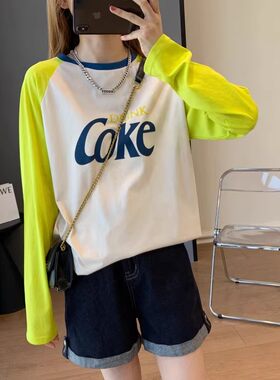 长袖百搭字母印花圆领