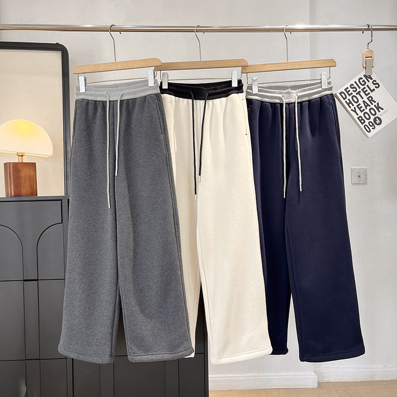 一条过冬！松紧高腰宽松藏肉抽绳加厚保暖奥粒绒直筒阔腿裤卫裤女,女装/女士精品,休闲裤,淘宝优惠券,粉丝福利购,淘宝优惠卷