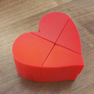 3D打印二阶爱心鬼魔魔方异形变体情人节礼物饰品镜面红色益智玩具