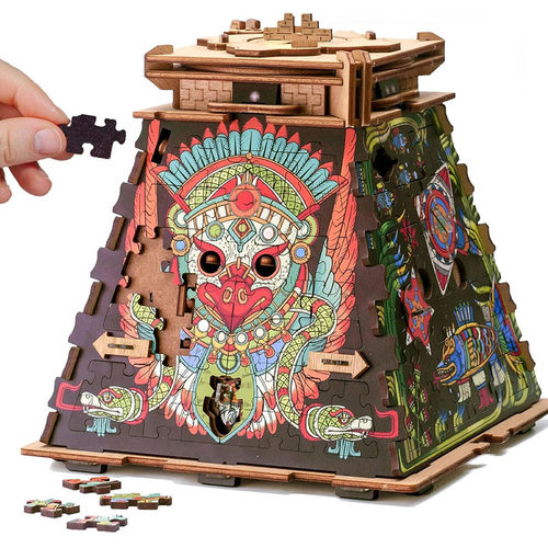 太阳金字塔木质机关盒谜题Puzzle
