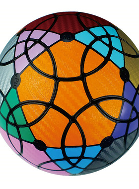 VeryPuzzle斜三十面V1.0转棱五魔方黑色贴纸异形球体益智玩具30轴