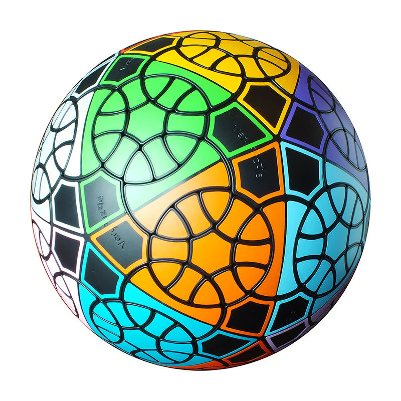 verypuzzle大魔鬼鱼f2魔方黑色贴纸异形球体五魔儿童烧脑益智玩具