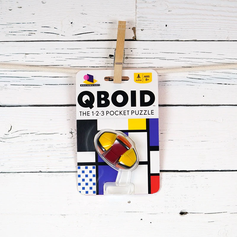 Brainwright不等阶QBOID魔方1x2x3红黄儿童益智玩具口袋迷你解压