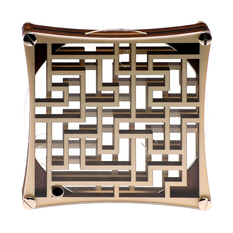 圆盘迷宫木质益智解谜滚珠Puzzle