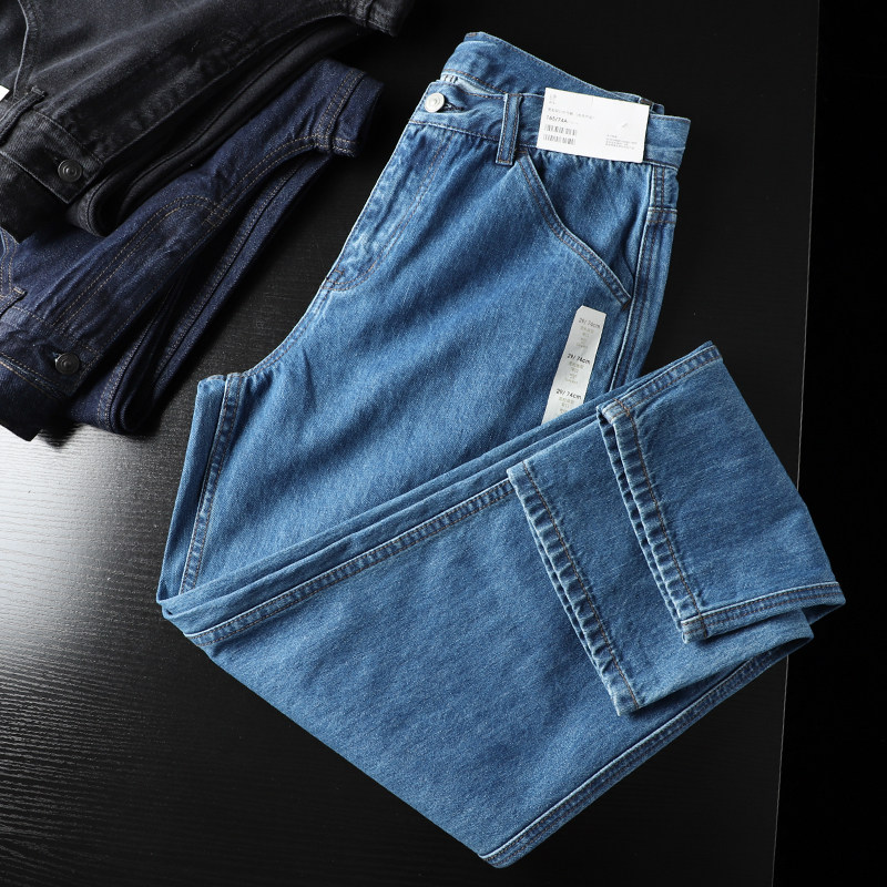 日系好牛！酵素水洗！帅气有型！秋冬男士宽松直筒百搭休闲牛仔裤,男装,牛仔裤,淘宝优惠券,粉丝福利购,淘宝优惠卷