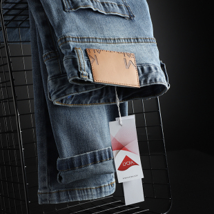 酵洗丹宁 水洗磨白小直筒牛仔裤 柔软细腻 男士 舒适弹力 日单