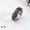Steel-Colored Military Flower Spinner (Size 8)