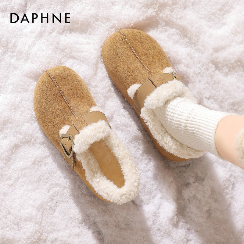 达芙妮全包勃肯鞋女2025新款冬季加绒保暖棉鞋内增高一脚蹬毛毛鞋,女鞋,勃肯鞋/软木鞋,淘宝优惠券,粉丝福利购,淘宝优惠卷