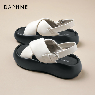 软底休闲运动沙滩鞋 达芙妮凉鞋 厚底平底罗马鞋 外穿2026新款 女夏季