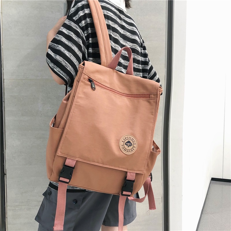 假一赔十古着感少女女韩版上新大学生双肩包