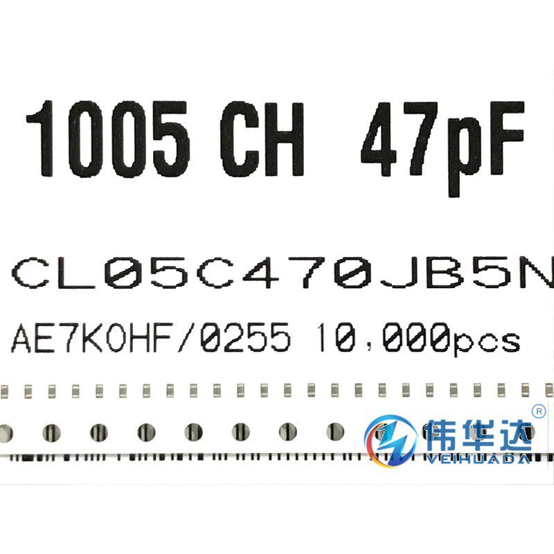 贴片电容 0402 47pF 51pF 56pF 62pF 68pF 75pF 82pF 50V J ±5%