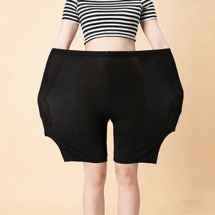 莫代尔防走光安全裤 200斤短裤 女薄款 蕾丝平角大码 打底五分裤 夏季