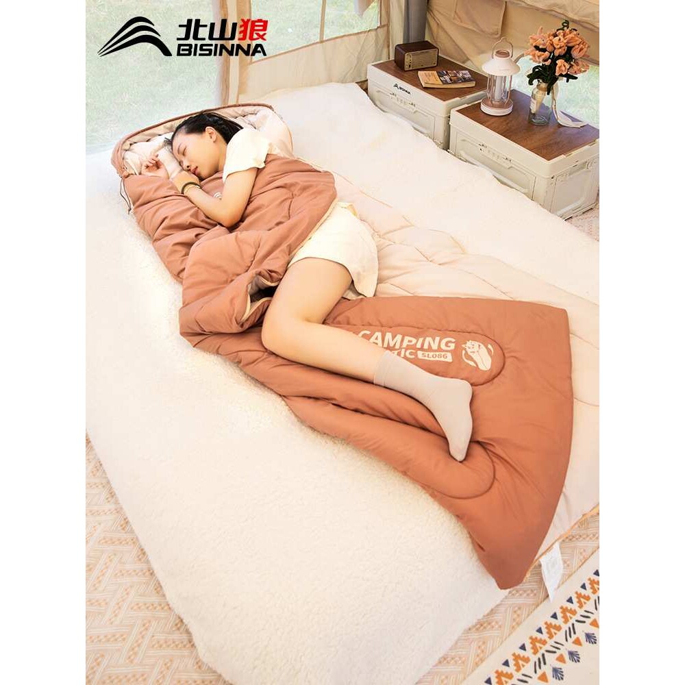 北山狼睡袋四季通用款成人户外露营轻量化夏季车用单双人被子两用