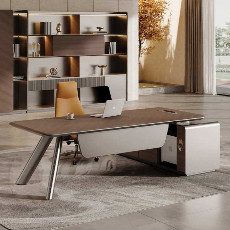 老板桌办公桌简约现代办公室家具桌椅组合轻奢大班台经理主管桌子