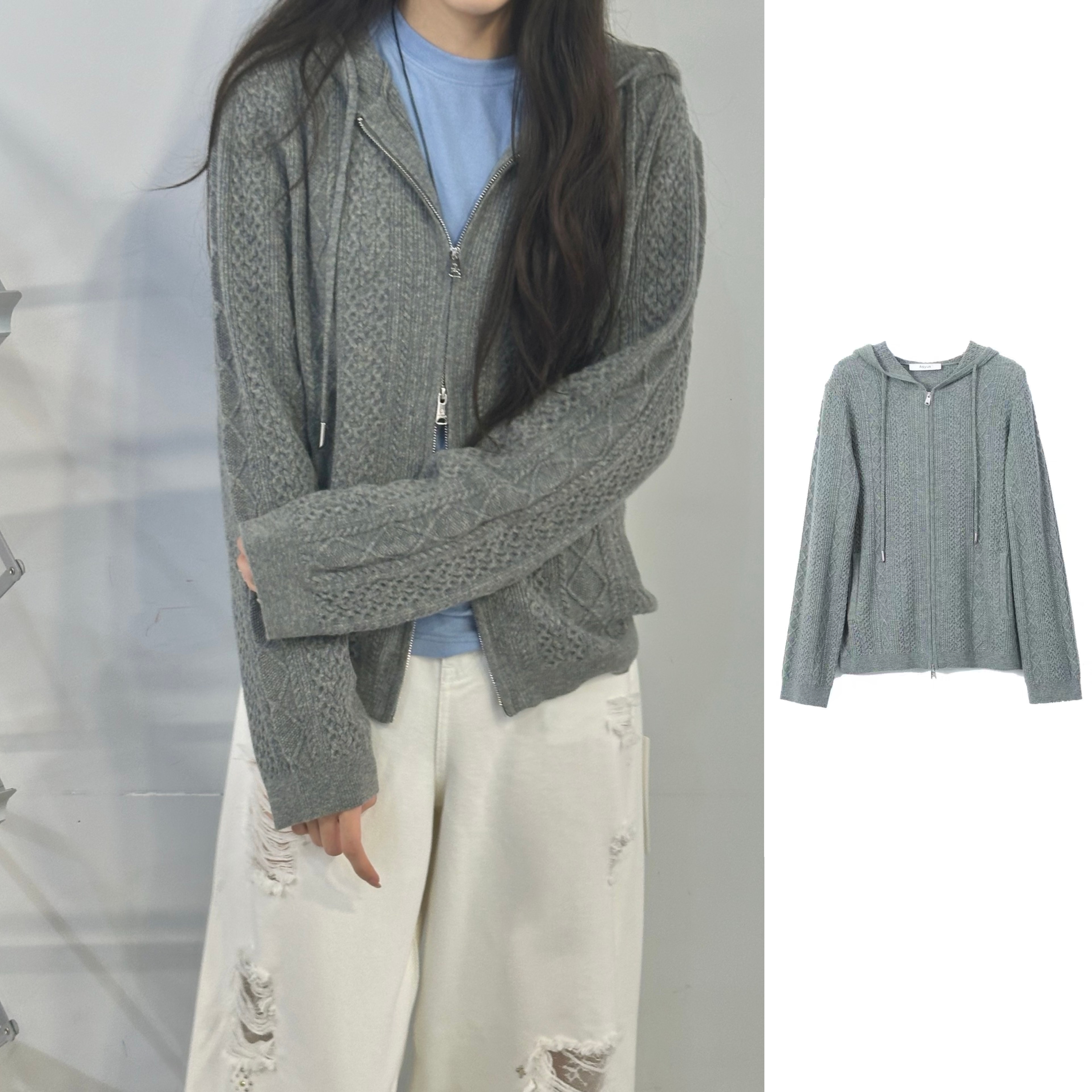 现货秒发 ASYUS 官方授权 25PF针织连帽开衫