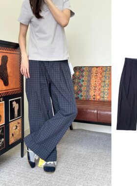 FAFAMOON  官方授权    26SS    宽翻边阔腿直筒裤