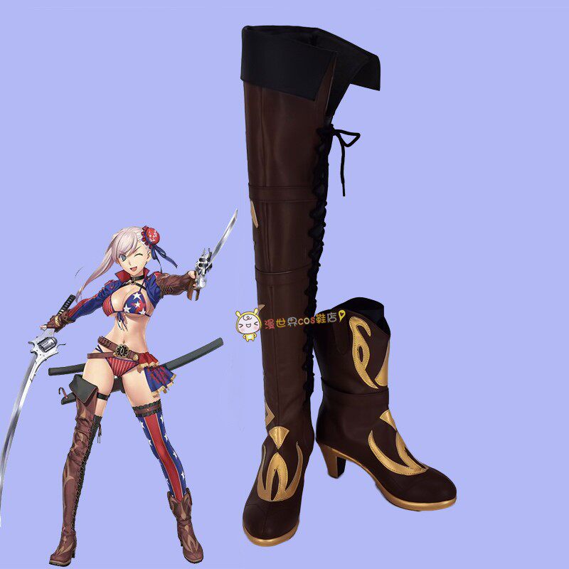 FGO宫本武藏cos鞋 二次元 漫展演出 角色扮演cosplay靴子来图定制