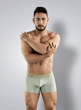 CleverModa 性感男士平角内裤超薄高弹冰丝U凸立体囊袋透气 1777