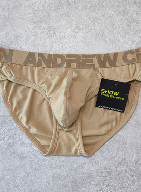 ANDREWCHRISTIAN 性感分仓U凸囊袋男士三角内裤棉透气运动 93727