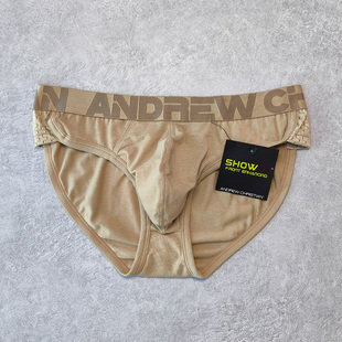 ANDREWCHRISTIAN 性感分仓U凸囊袋男士三角内裤棉透气运动 93727