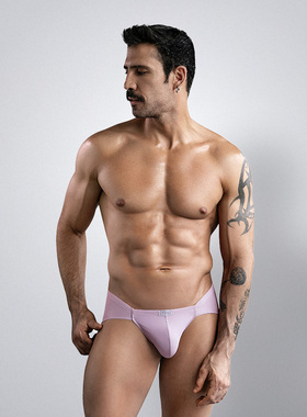 CleverModa 男士性感三角内裤高叉高弹透气薄U凸大囊袋运动 1744