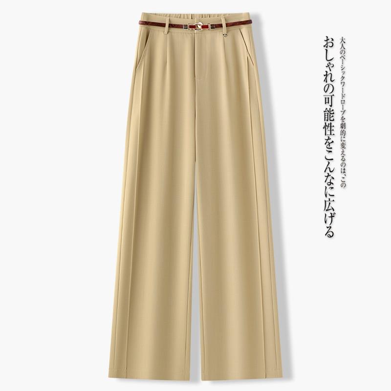 麻料裤子2025新款女士休闲郑州宽松西装长裤夏天夏季阔腿裤女薄款