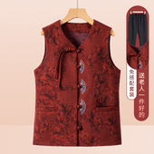 中老年人春秋马甲女奶奶坎肩妈妈春装 马夹老太太国风外穿背心新款