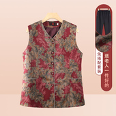 中老年女妈妈马夹外穿春秋老人坎肩太太背心新款 奶奶秋装 马甲薄款