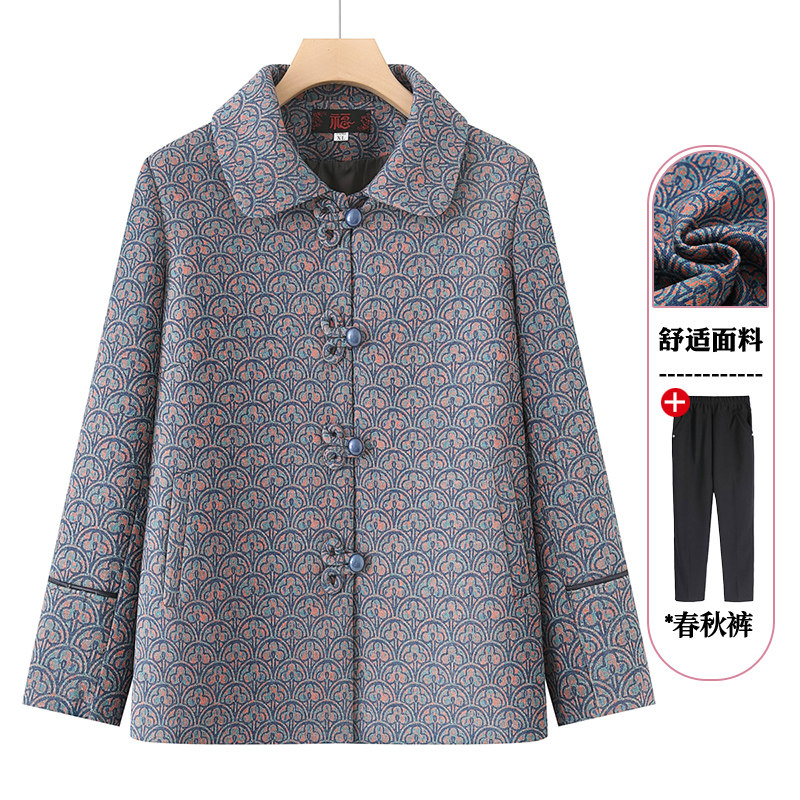 妈妈秋装外套新款老太太衣服中老年人女装奶奶春秋季长袖老人上衣