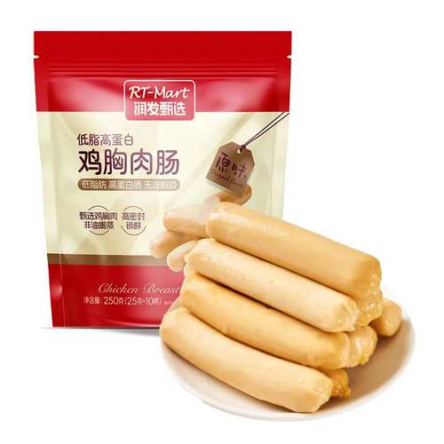 低脂高蛋白鸡胸肉肠25g*10支