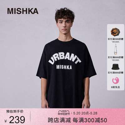 Mishka大眼球短袖字母印花T恤